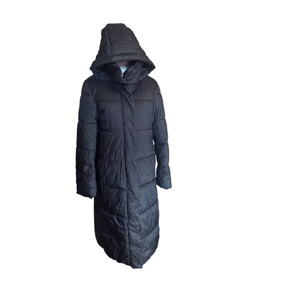 Banana Republic WATER RESISTANT PUFFER JACKET NWT XS few long black retail $220 - Picture 1 of 10